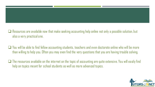 Accounting help online