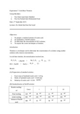 Acid and base titration lab report