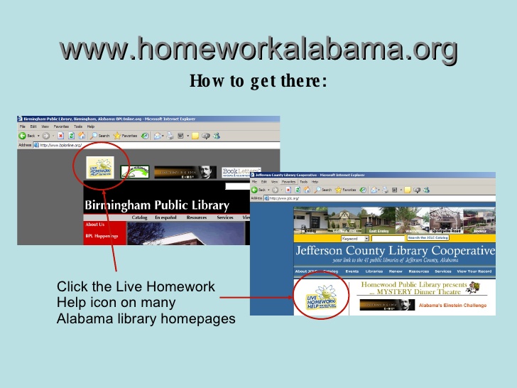 Link to Alabama Homework Help and.