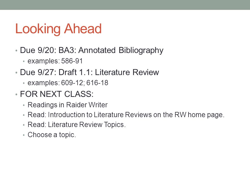 Annotated bibliography of a book