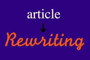 Article rewriting service