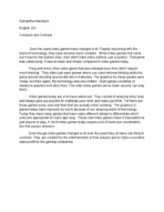 College compare and contrast essay