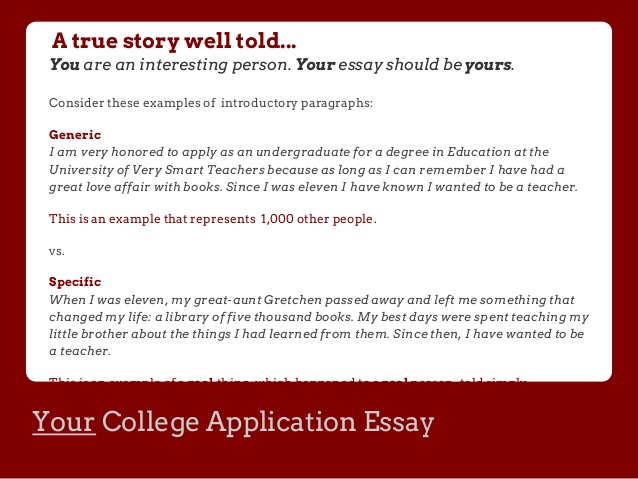 Common application essay help