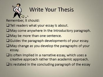 Creating thesis