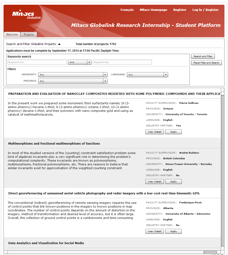 Data analysis projects