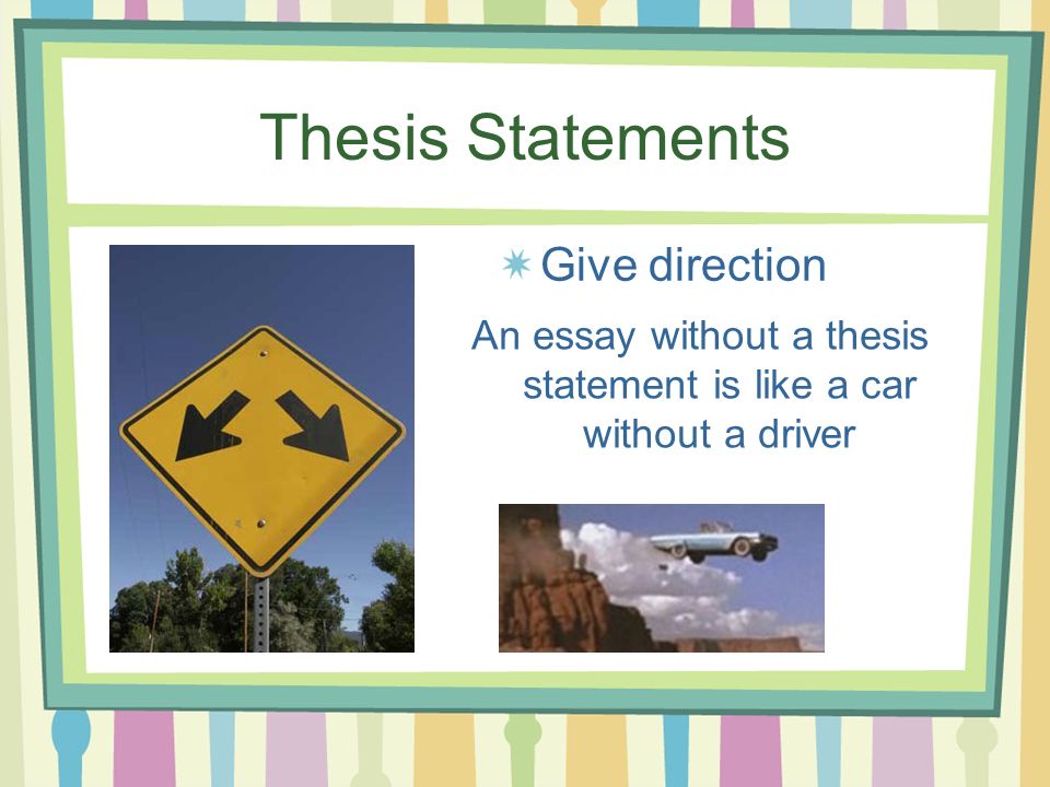 Developing thesis statement