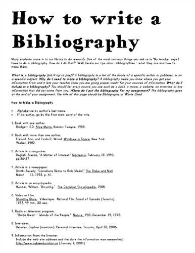 Corresponding entries in the bibliography (titled “Bibliography” or “Works Cited”).