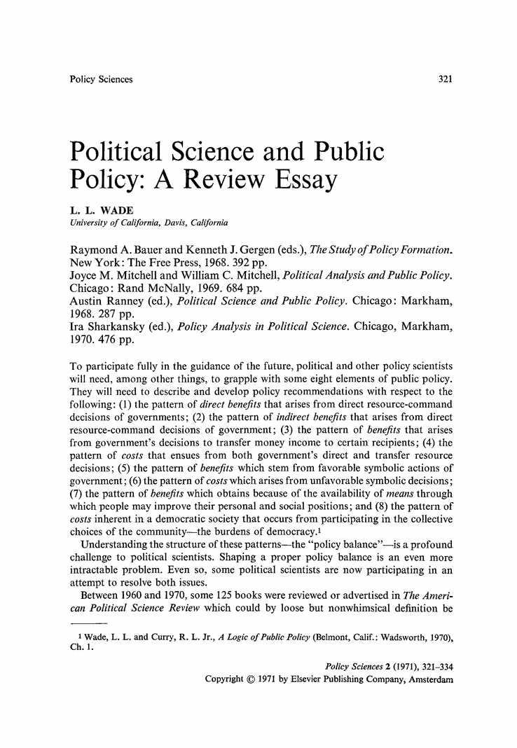 What Is Political Science Essay