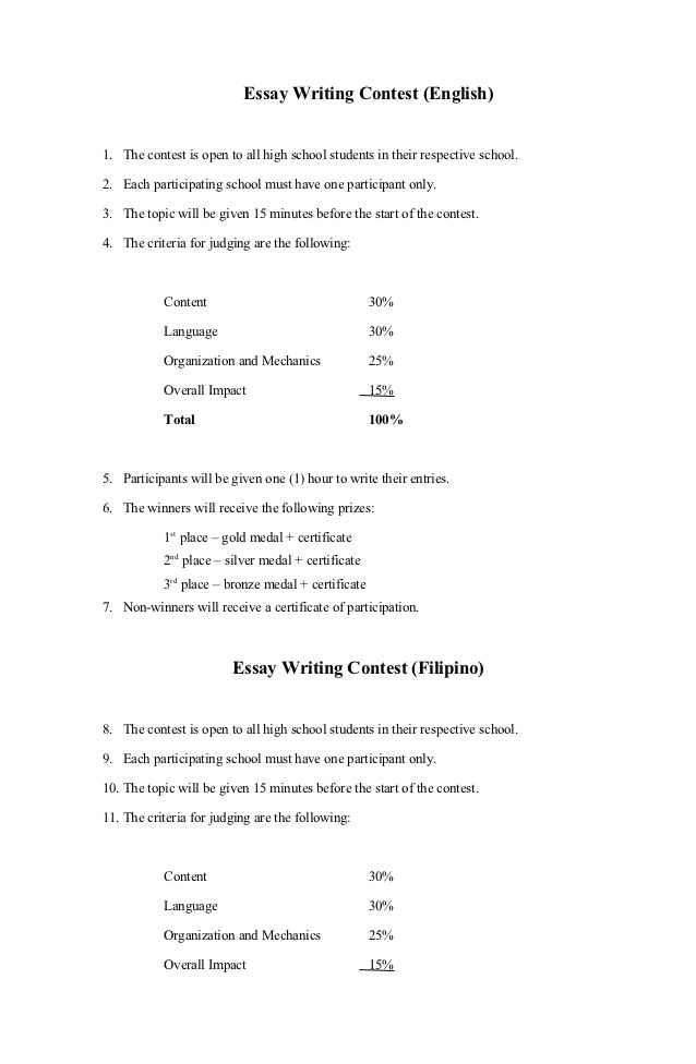 Essay writing guidelines