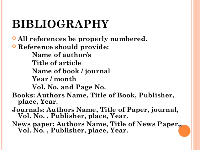 a good bibliography