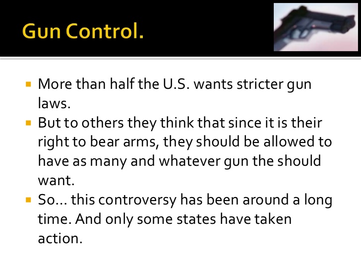 Gun control argumentative essay