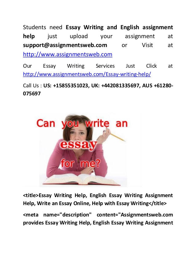 Help with essay writing