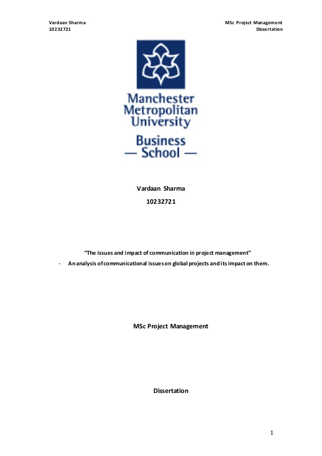 Management dissertation