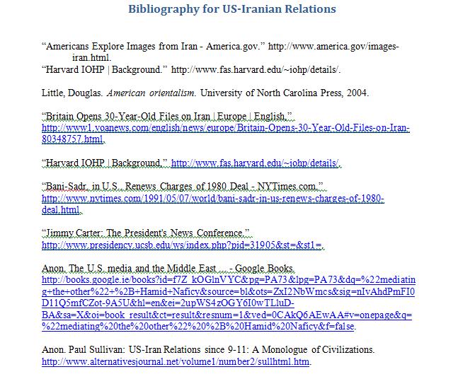 how to make a bibliography for a website