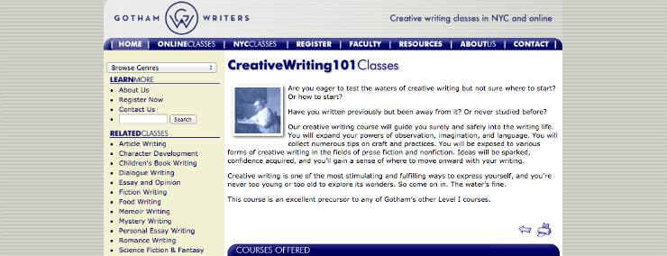 Online creative writing programs