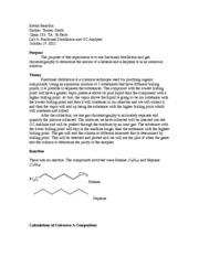 Organic lab report