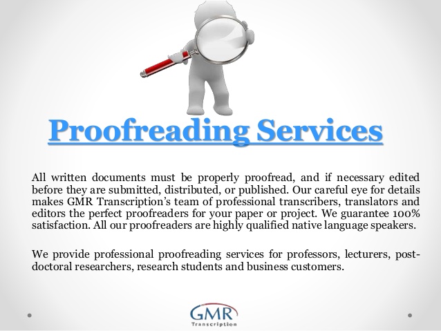 Proofreading services