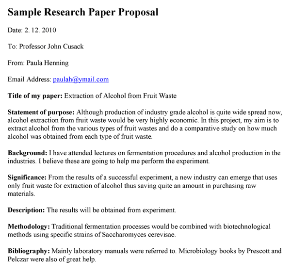 Proposal research paper