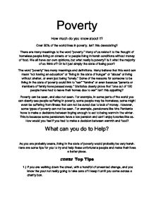 poverty research paper
