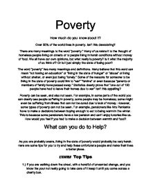 Culture Of Poverty Research Paper