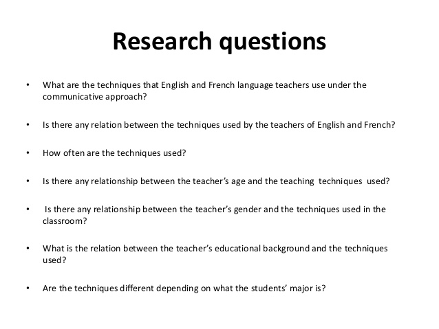 Research project question