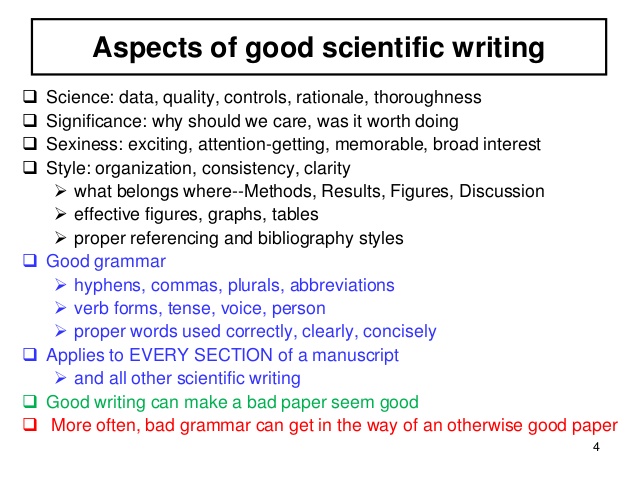 Scientific writing course