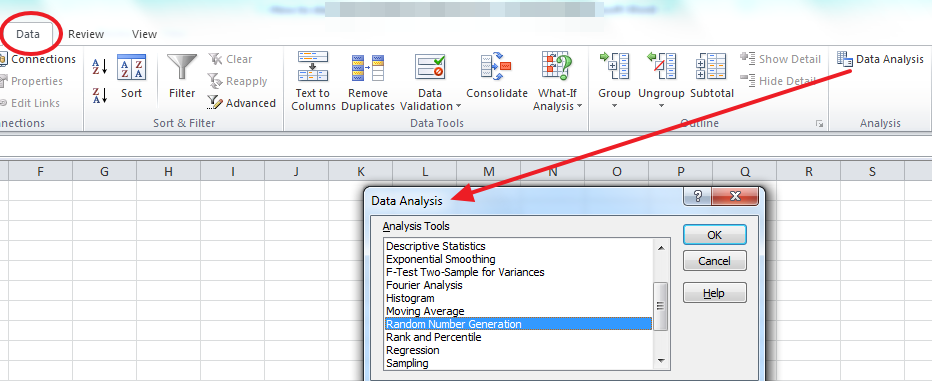 Statistical analysis of data