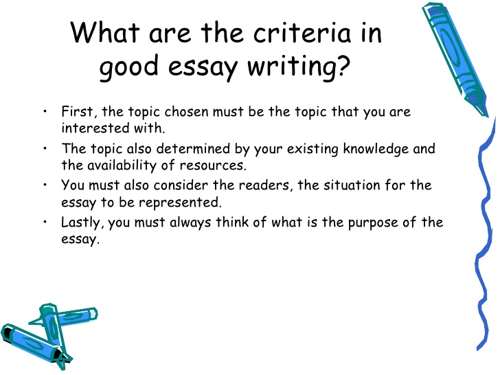 Write good essays