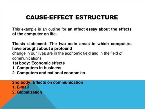 Writing a cause and effect essay