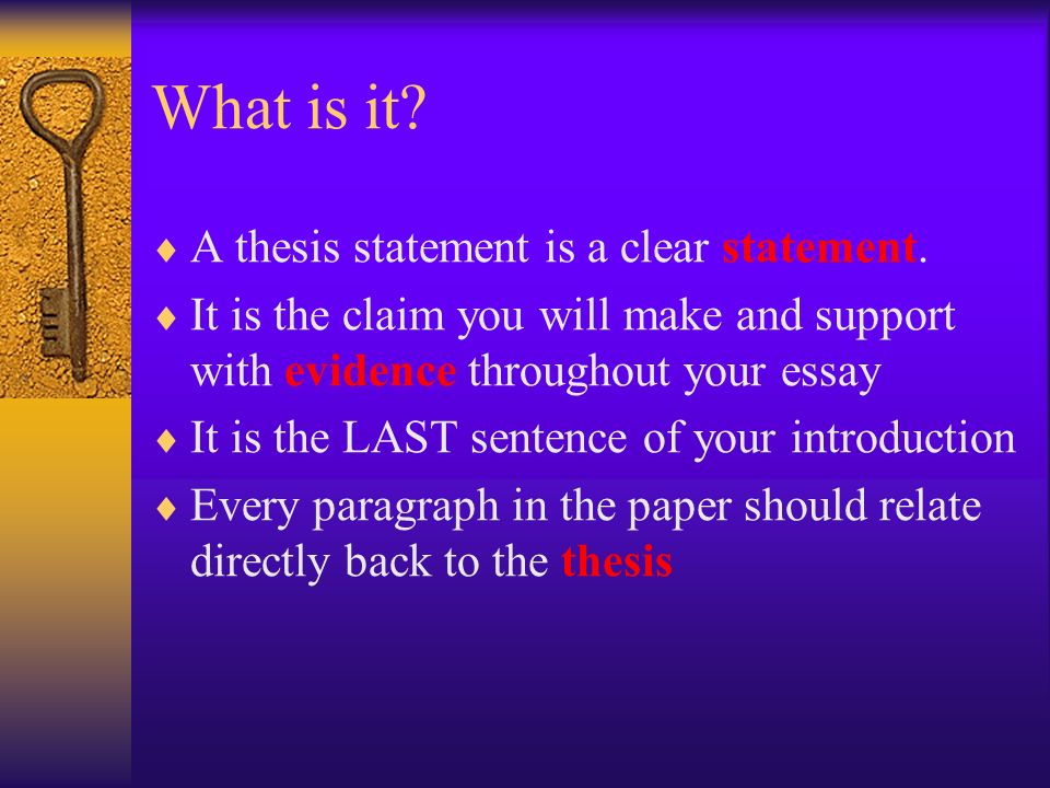 Writing a clear thesis