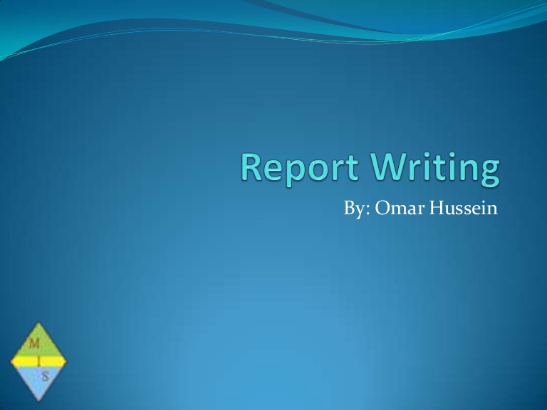 Writing a formal report