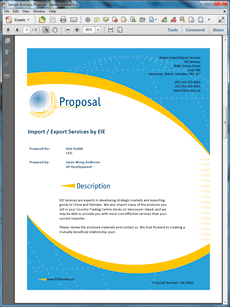 Writing service proposal