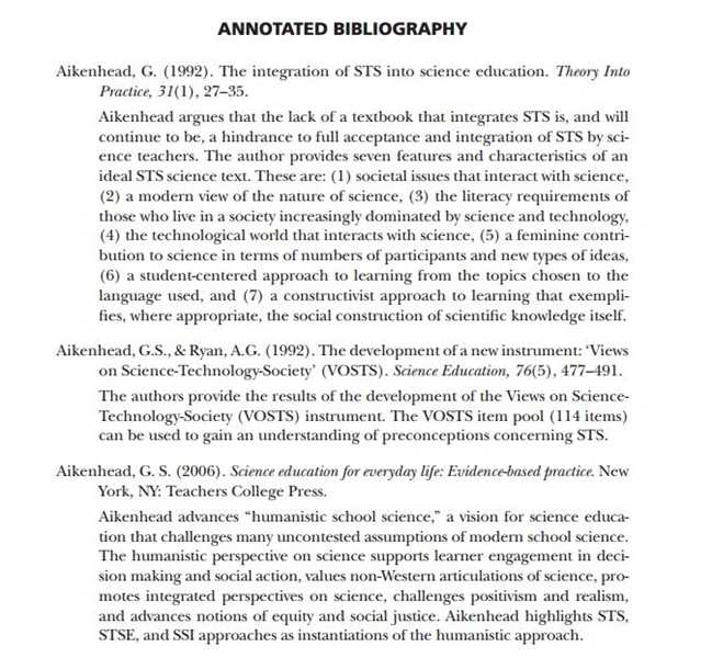 annotated bibliography zotero