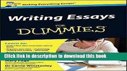 Admission essay writing dummies