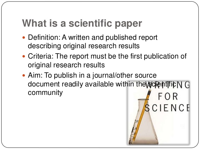 Scientific paper writing help
