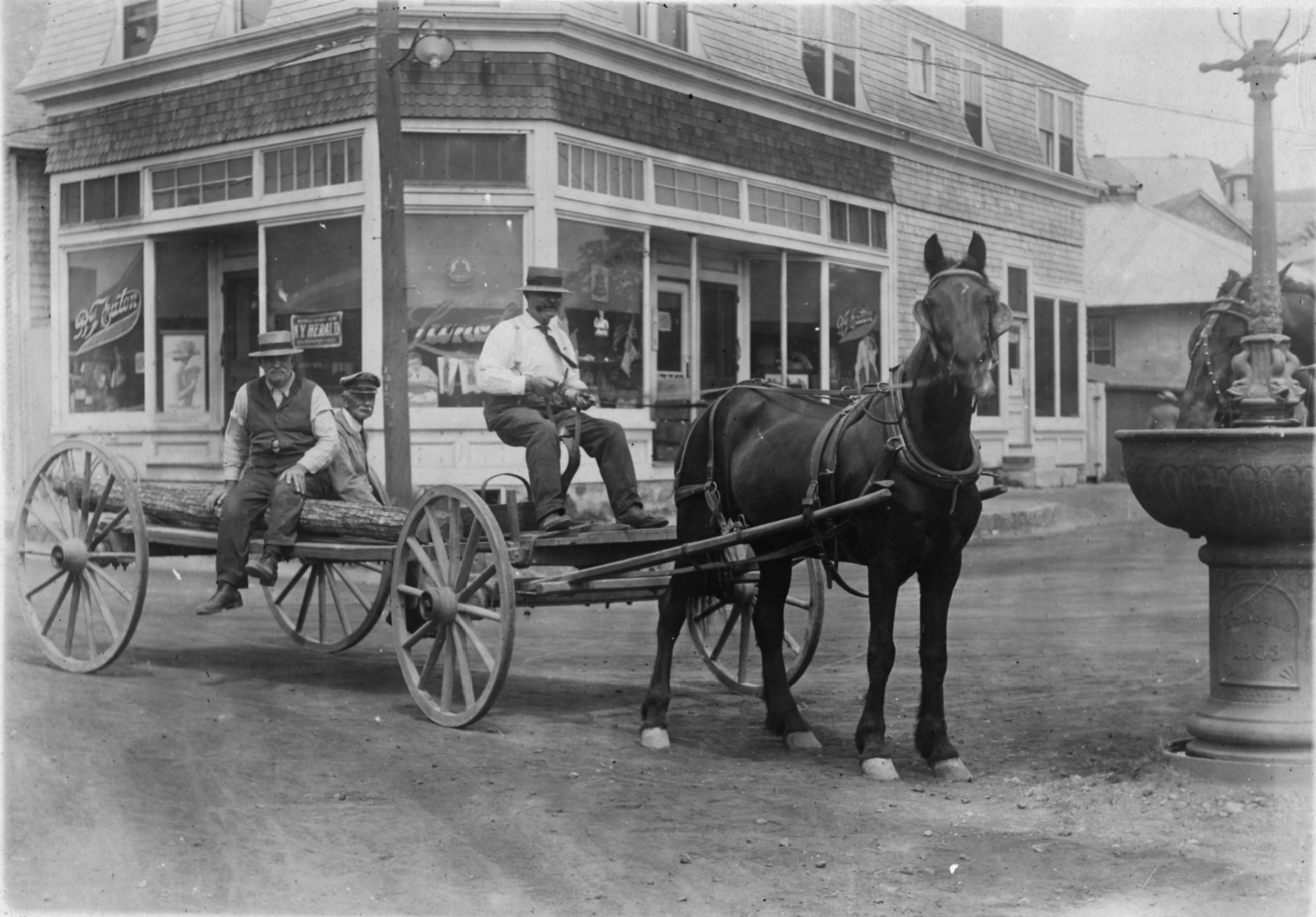 Wagon in front of Eaton's