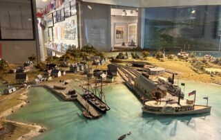 Image of the diorama depicting Woods Hole in 1895.