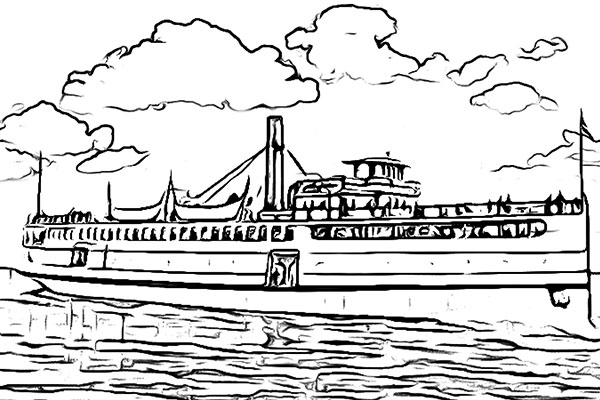 Steamship Authority Coloring Page