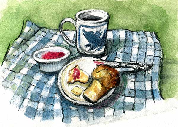 illustration from cookbook of picnic